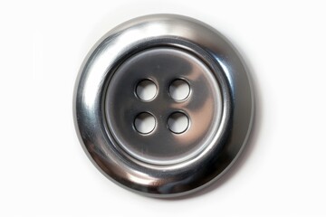 Isolated Button on White Background