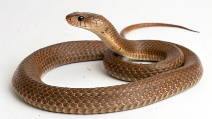 Fototapeta premium Brown Snake on studio background