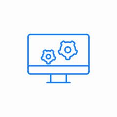 system configuration gears icon sign vector