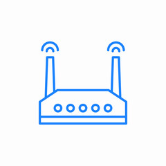 Obraz premium wireless internet router icon sign vector