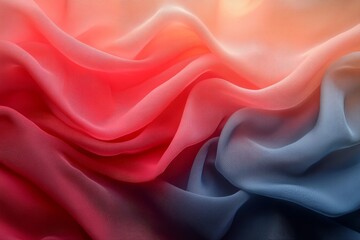 Obraz premium silky fabric flowing in the wind with soft folds of rich red color elegant and luxurious aesthetic 