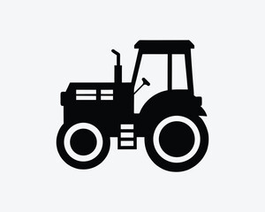 Vintage Tractor and Combine With Background