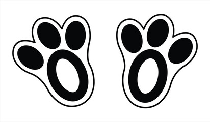 Rabbit foot vector illustration