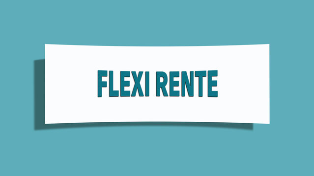 Flexi Rente (Flexi pension) - A card isolated on light green background.