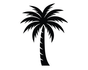 Palm Tree Silhouette: A stylized silhouette of a majestic palm tree, evocative of tropical beaches and summer getaways.