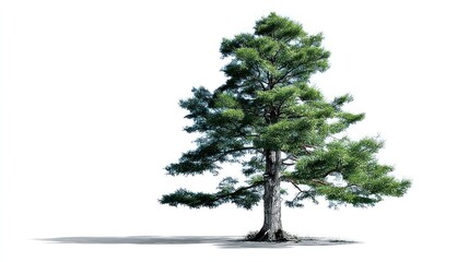Isolated pine tree on white background