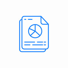 document report chart icon sign vector