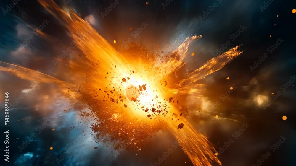 Aufkleber chaos unfolds through a vibrant explosion of triangles and colors in a mesmerizing display of motion