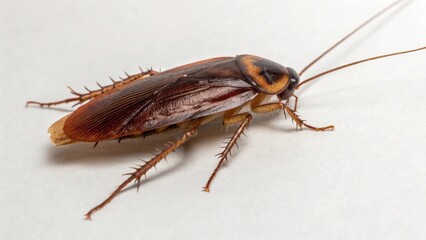 Brown-banded Cockroach on studio background