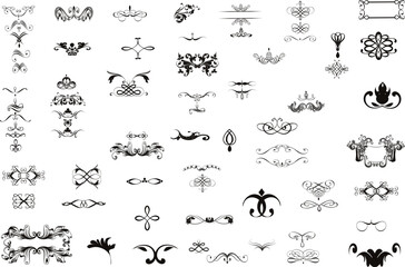 Vintage Floral Elements Collection for Artistic Design Projects