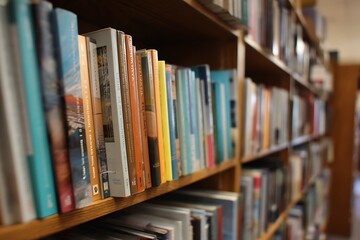 Low Perspective Books on Shelves Charm  
