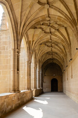 Cloister of the monastery of Yuso, San Millan de la Cogolla, La Rioja, Spain