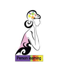 Open a mind to learn new idea education. Person learning or inventing a new idea into an open min