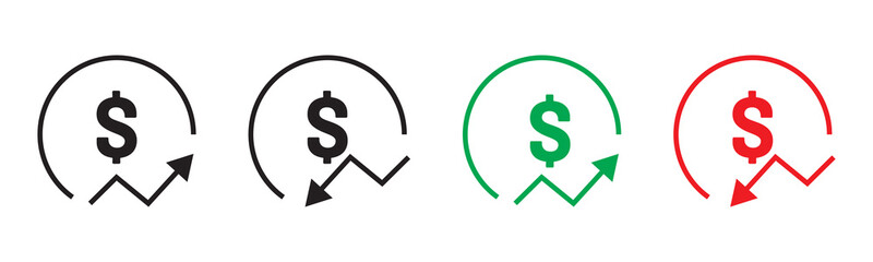 cost reduce icon vector. cost reduce sign icon for web site