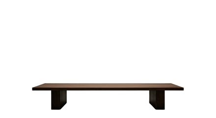 Wooden Bench isolated on transparent background, PNG 
