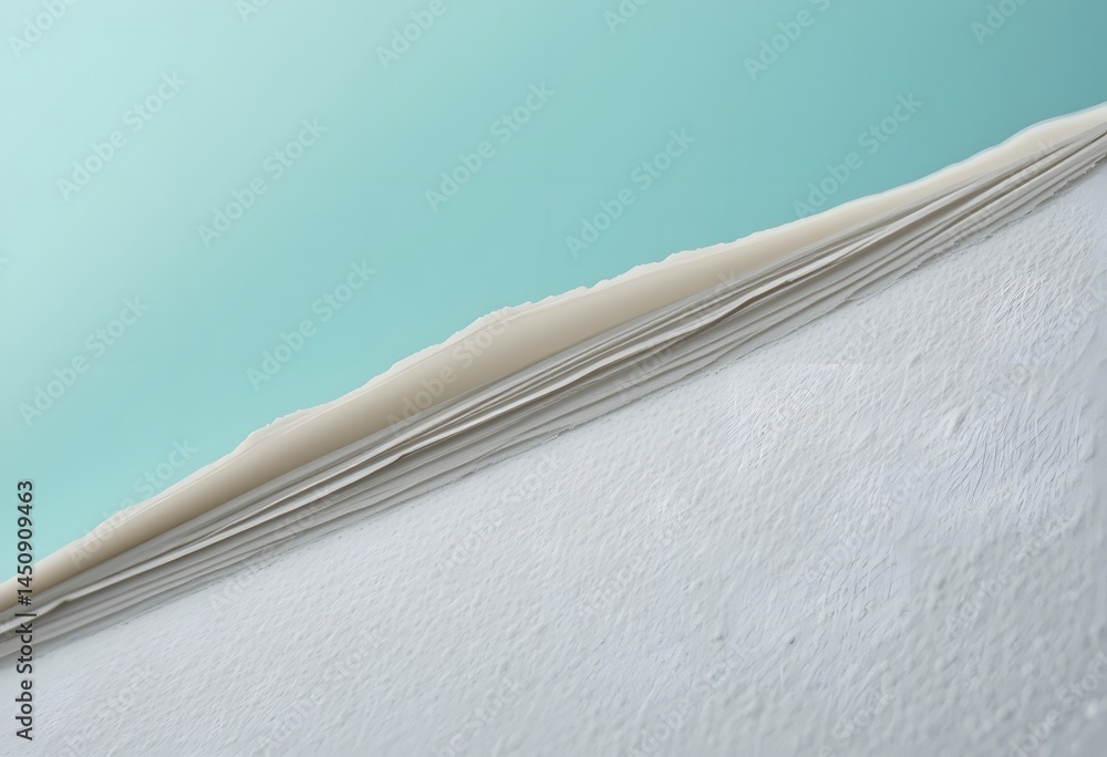 Poster paper fiber structure, close-up view. revealing the layered composition of paper, a detailed texture