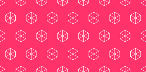 Modern abstract background with cubes, hexagons, triangles, lines. Seamless geometric pattern.