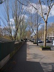  Paris, March 2025 : Visit of the magnificent city of Paris, Capital of France - View on different facades of buildings built by Baron Haussmann