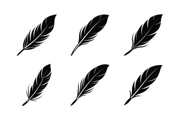 bird feather icon vector minimalistic feather art