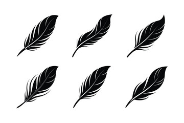 bird feather icon vector clean and simple