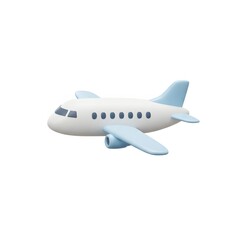 Obraz premium 3D Model of a Passenger Airplane Perfect for Travel, Aviation, and Transportation Designs