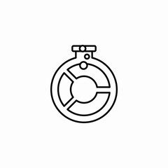 Obraz premium data compass icon sign vector