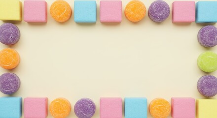 Colorful candy border design