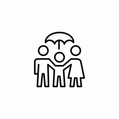 family insurance icon sign vector