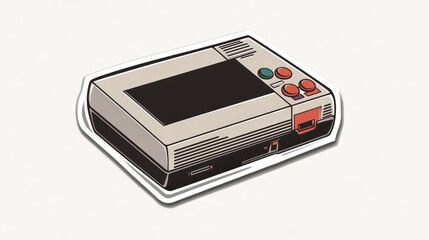 Retro Gaming Console Sticker: A Nostalgic Trip to the 80s