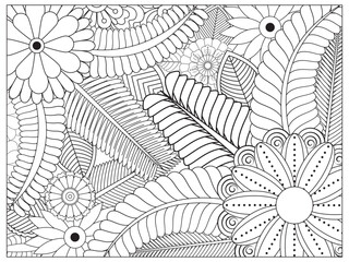 PrintFlowers Coloring Pages For Adules