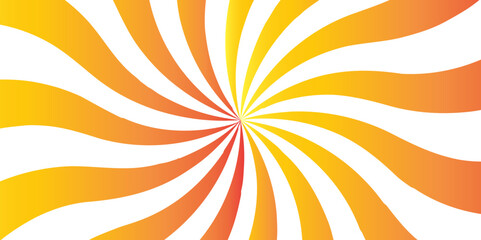 Abstract Twisted sunburst with rays Background. Candy geometric radiation background. Vector spiral wavy lines, sweet lollipop candy, fruit yogurt or marshmallow. cartoon style, sunlight, sunburst.
