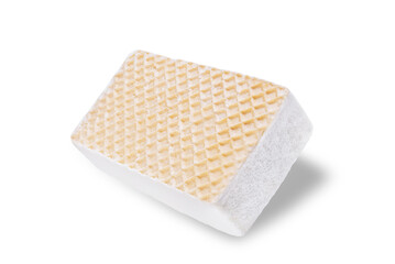 Vanilla Ice Cream Bar with Waffles on a white isolated background