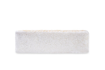 Vanilla Ice Cream Bar with Waffles on a white isolated background