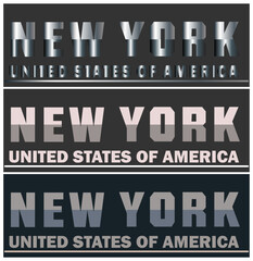 Three variations of a stylized 