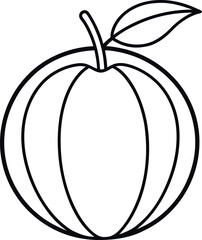 Amla outline vector icon on white background