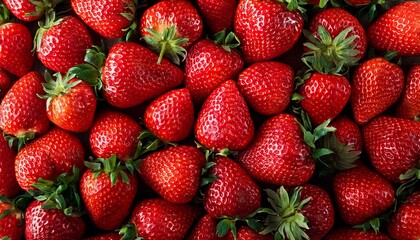 red strawberries background