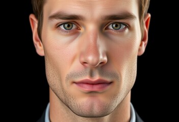 Obraz premium Male portrait on black background