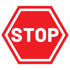 Set of red warning and prohibition signs. Includes stop, hand, danger, no entry, traffic light, and barrier icons. Flat vector style for safety, traffic, construction, or alert use. icons, vector