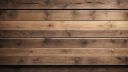 Naklejka premium Rustic wooden plank background mockup, top view, natural grain texture, aged wood, warm tone, perfect for food, craft, or eco-friendly branding.