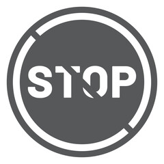 Red STOP sign icon set. Sign with hand and stop sign. Warning sign, attention, prohibition, danger, alert, road sign - stock vector.