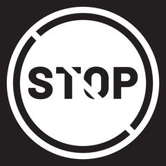Red STOP sign icon set. Sign with hand and stop sign. Warning sign, attention, prohibition, danger, alert, road sign - stock vector.