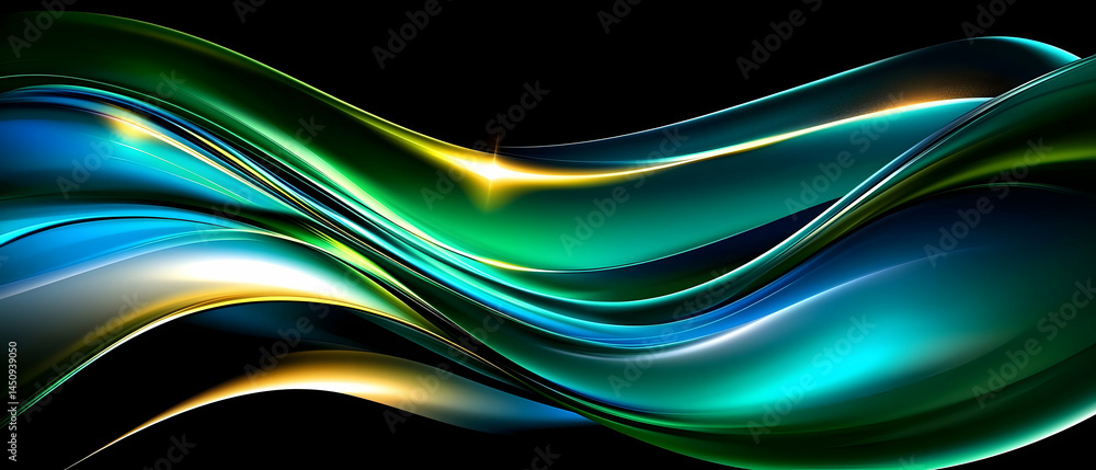 Poster abstract glowing wave pattern background