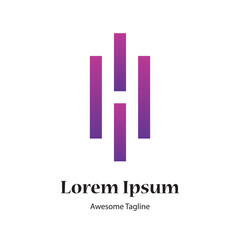 Obraz premium h letter creative logo design