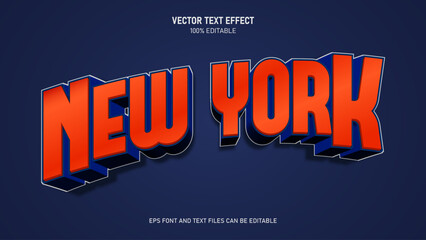 New York text effect,  editable sports style text