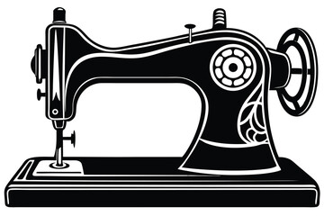 sewing machine clip art vector illustration