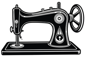 sewing machine clip art vector illustration