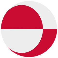 The geometric shape of the Greenland flag in the form of a sphere. The concept of statehood