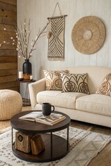 modern warm living room