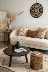 modern warm living room