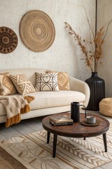 modern warm living room